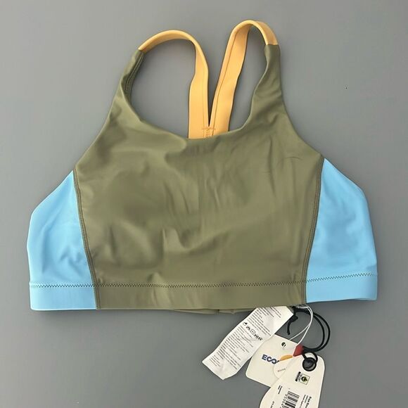 014 prAna Baja Bound Swim Sweet Agave Color Block Top Size S - Picture 4 of 9